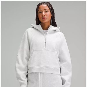 Scuba oversized half zip hoodie